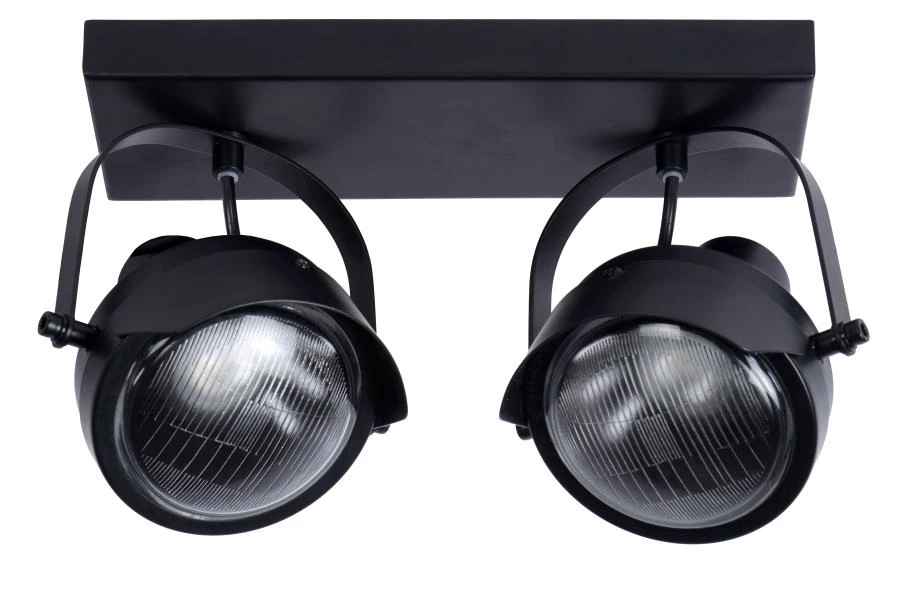 Lucide CICLETA - Ceiling spotlight - 2xGU10 - Black - off